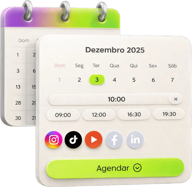 Agenda e posta automaticamente.